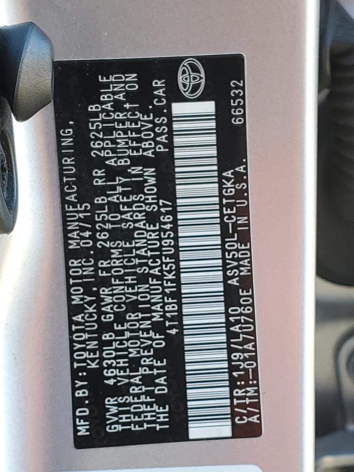 4T1BF1FK5FU954617 2015 Toyota Camry Le