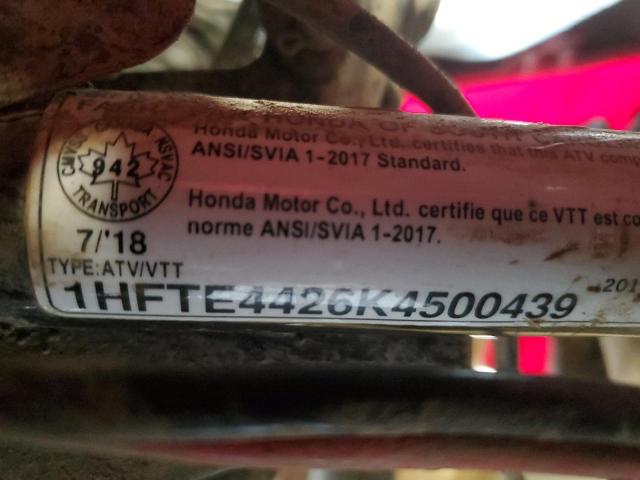 2019 HONDA TRX500 FM 1HFTE4426K4500439