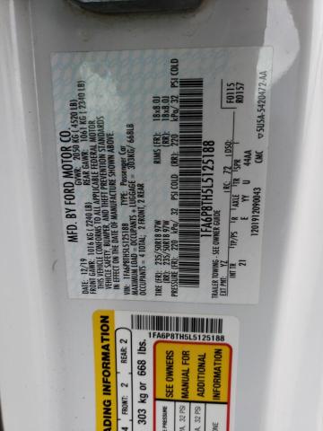 2020 FORD MUSTANG - 1FA6P8TH5L5125188