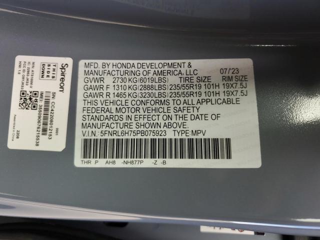 5FNRL6H75PB075923 Honda Odyssey Sp  14