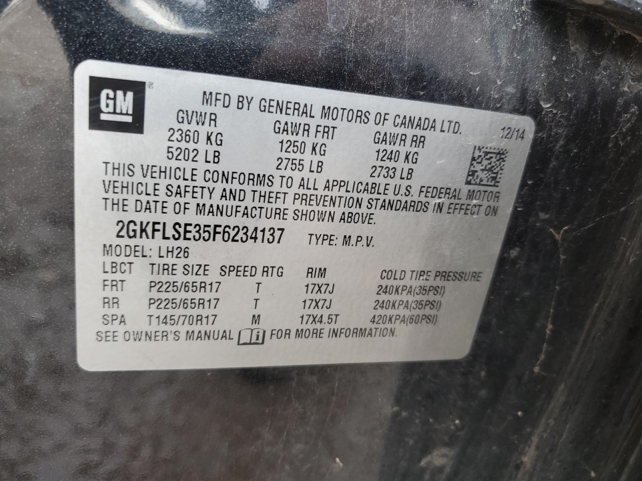 2GKFLSE35F6234137 2015 GMC Terrain Slt