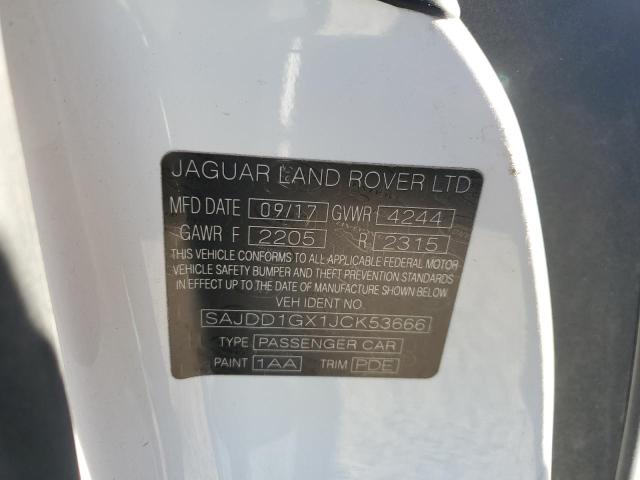 2018 Jaguar F-Type VIN: SAJDD1GX1JCK53666 Lot: 48726284
