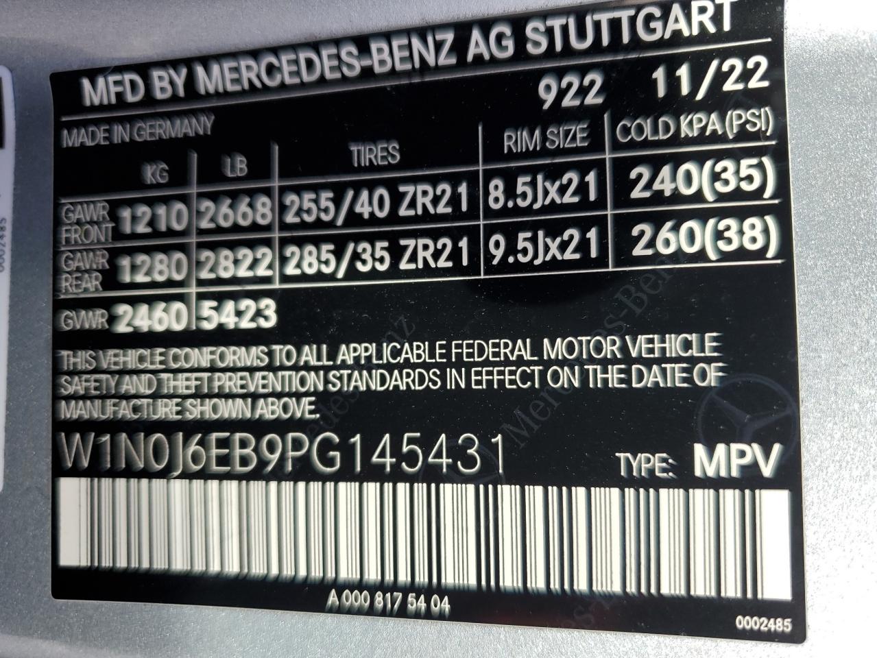 W1N0J6EB9PG145431 2023 Mercedes-Benz Glc Coupe 43 4Matic Amg