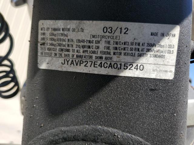 2012 YAMAHA XV1900 CU JYAVP27E4CA015240