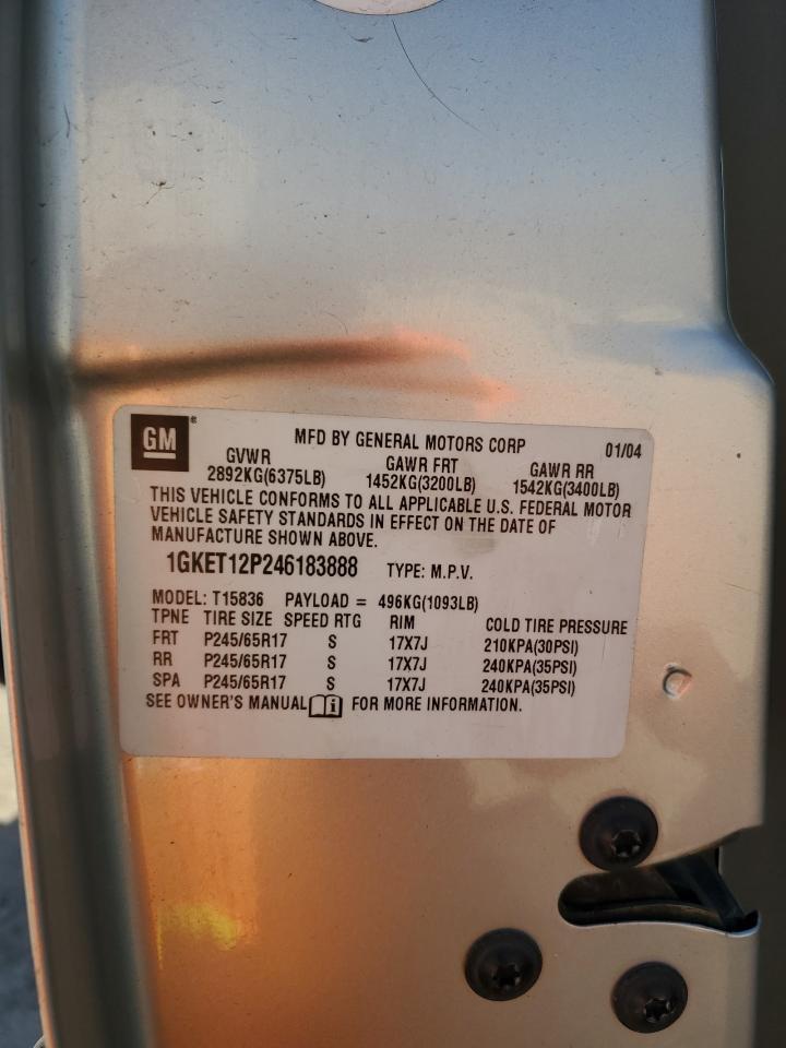 1GKET12P246183888 2004 GMC Envoy Xuv