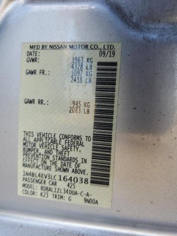 2020 NISSAN ALTIMA SL 1N4BL4EV3LC164038