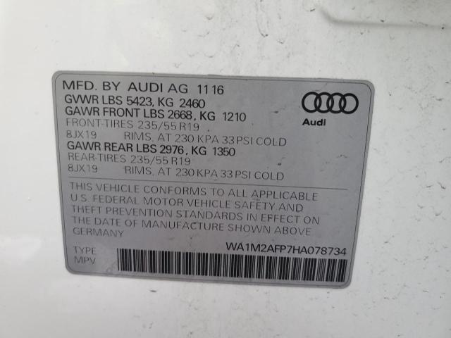 VIN WA1M2AFP7HA078734 2017 Audi Q5, Premium Plus no.12