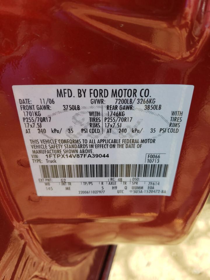 1FTPX14V87FA39044 2007 Ford F150