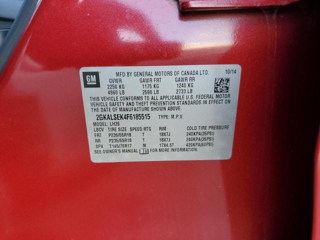 2015 GMC TERRAIN SL - 2GKALSEK4F6185515