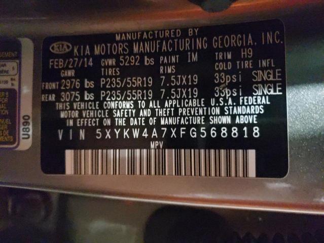 2015 KIA SORENTO SX - 5XYKW4A7XFG568818