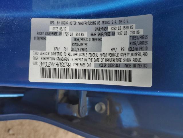 2017 TOYOTA YARIS IA 3MYDLBYV1HY190799
