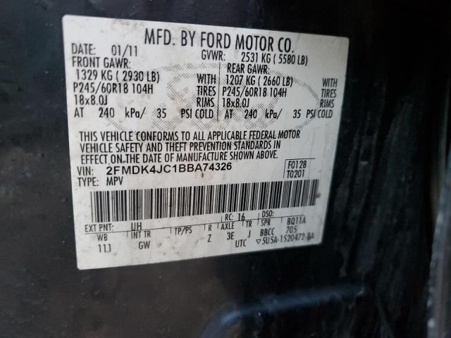 VIN KNDPMCAC3H7291478 2011 FORD EDGE no.13