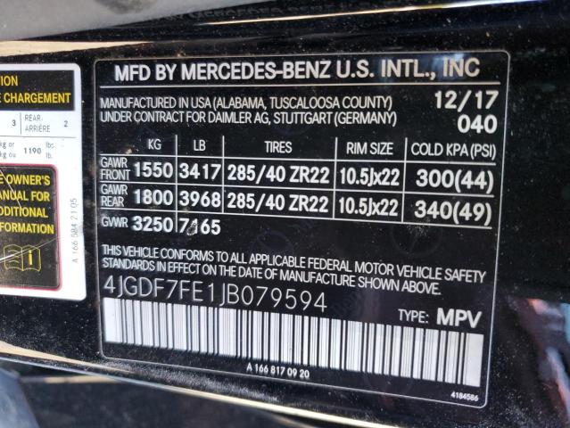 2018 MERCEDES-BENZ GLS 63 AMG - 4JGDF7FE1JB079594