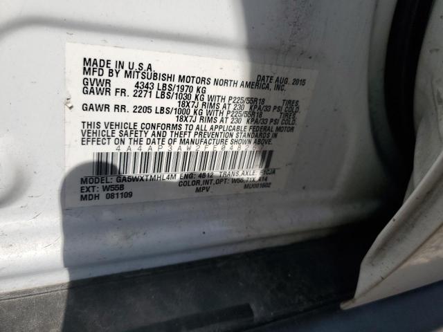 2015 MITSUBISHI OUTLANDER 4A4AP3AW2FE048267