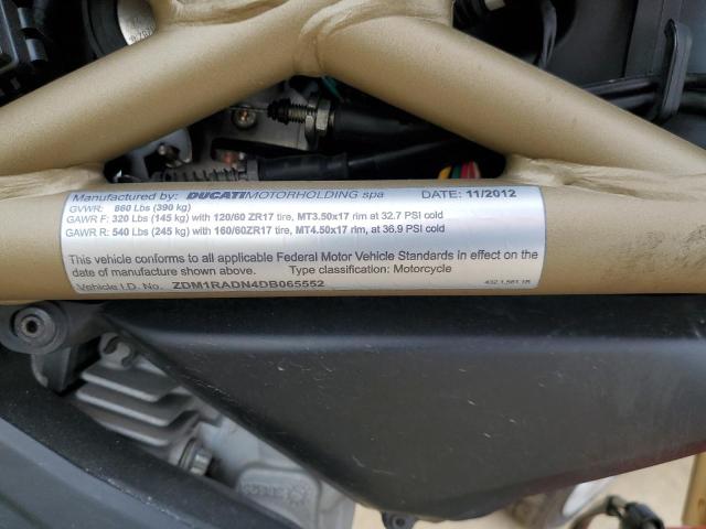 2013 DUCATI MONSTER 69 - ZDM1RADN4DB065552