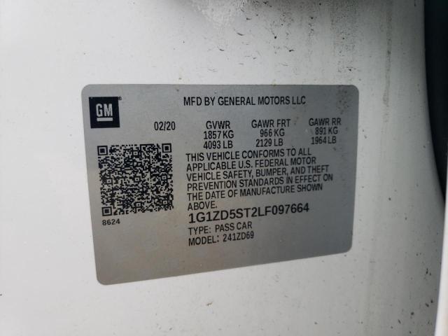 2020 Chevrolet Malibu Lt VIN: 1G1ZD5ST2LF097664 Lot: 53976514