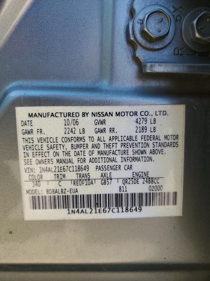 1N4AL21E67C118649 2007 Nissan Altima 2.5