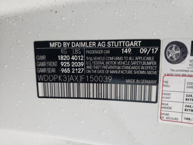 2018 MERCEDES-BENZ SLC 300 - WDDPK3JAXJF150039
