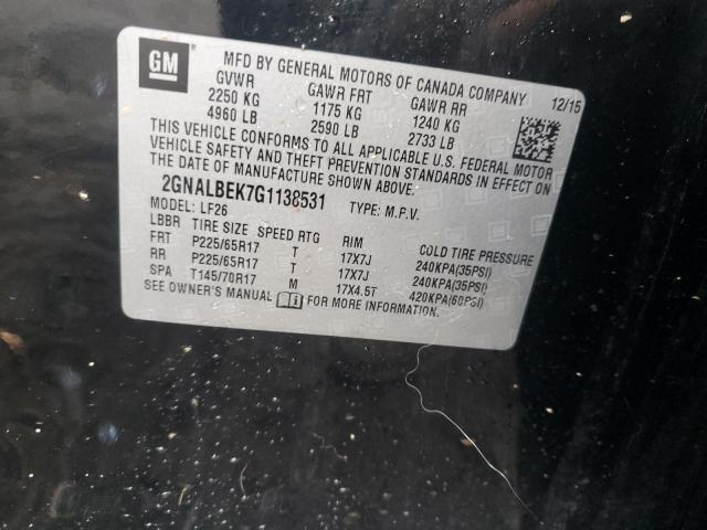 2016 CHEVROLET EQUINOX LS 2GNALBEK7G1138531