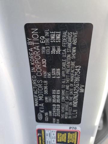 2016 KIA SOUL KNDJN2A25G7867543