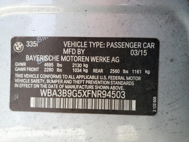 2015 BMW 335 XI - WBA3B9G5XFNR94503