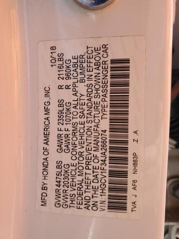2018 HONDA ACCORD SPO - 1HGCV1F34JA266074