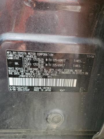 2017 TOYOTA RAV4 XLE JTMRFREV0HJ131062