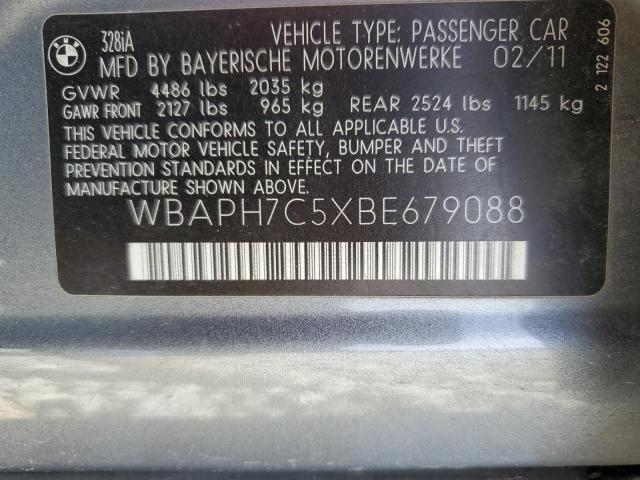 2011 BMW 328 I VIN: WBAPH7C5XBE679088 Lot: 43631694