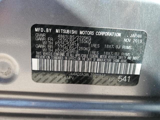 2020 MITSUBISHI OUTLANDER - JA4AD3A38LZ020848