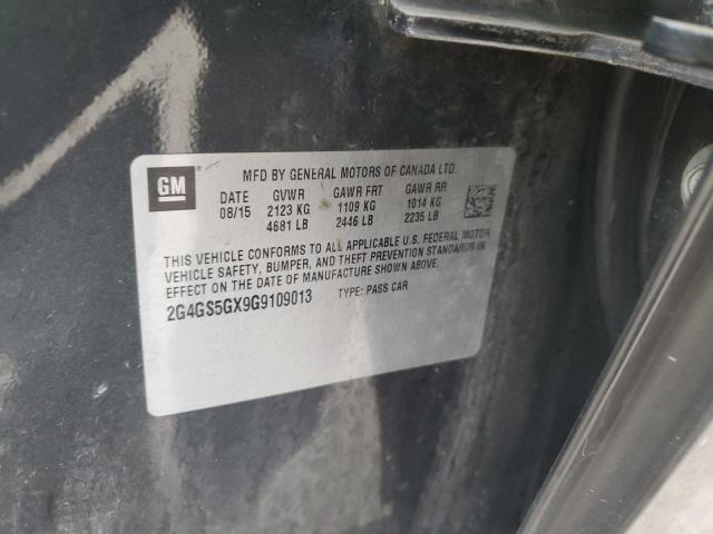 2016 BUICK REGAL PREM 2G4GS5GX9G9109013
