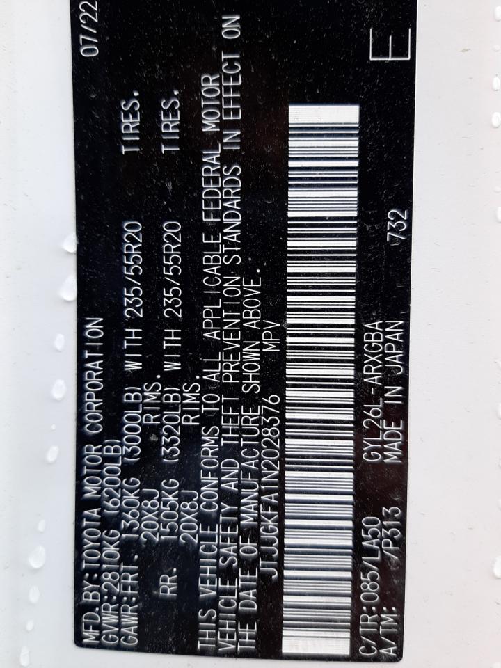 JTJJGKFA1N2028376 2022 Lexus Rx 450H L Luxury