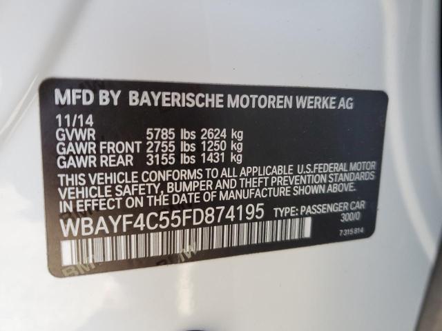 2015 BMW 740 LXI WBAYF4C55FD874195