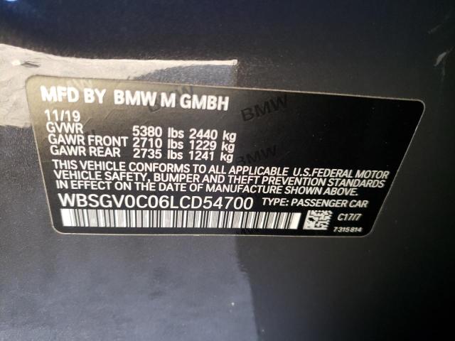  BMW M8 2020 Серый