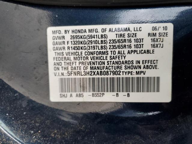 2010 Honda Odyssey Lx VIN: 5FNRL3H2XAB087902 Lot: 44938194