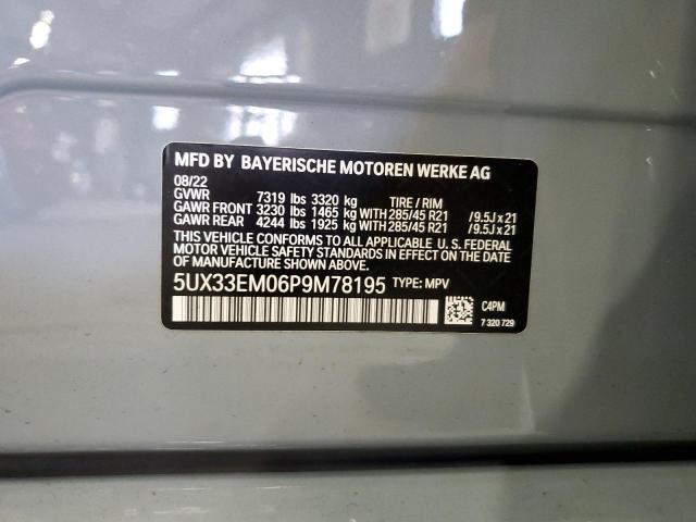 2023 BMW X7 M60I - 5UX33EM06P9M78195