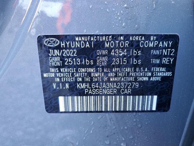 2022 HYUNDAI SONATA SEL - KMHL64JA3NA237279