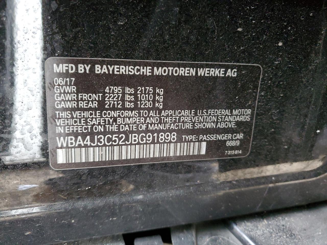 WBA4J3C52JBG91898 2018 BMW 430Xi Gran Coupe