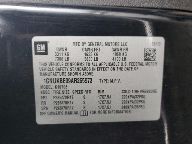 2010 Chevrolet Tahoe K1500 Lt VIN: 1GNUKBE09AR265973 Lot: 43352804