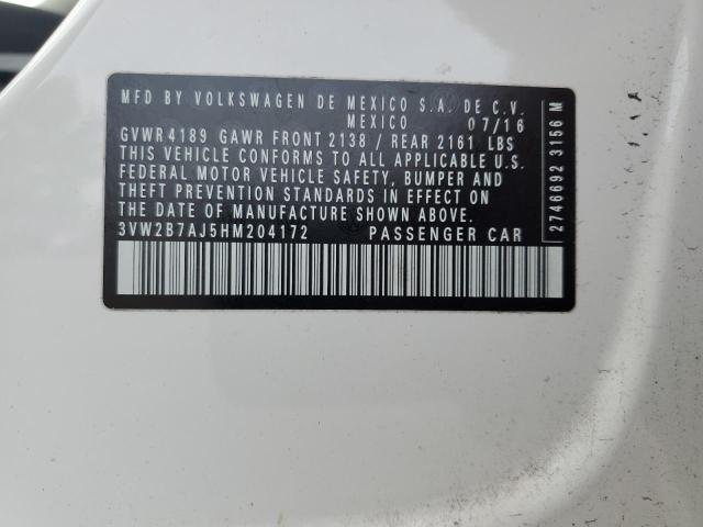 2017 VOLKSWAGEN JETTA S - 3VW2B7AJ5HM204172