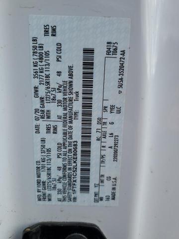 2020 FORD F150 SUPER - 1FTFX1C52LKE80683