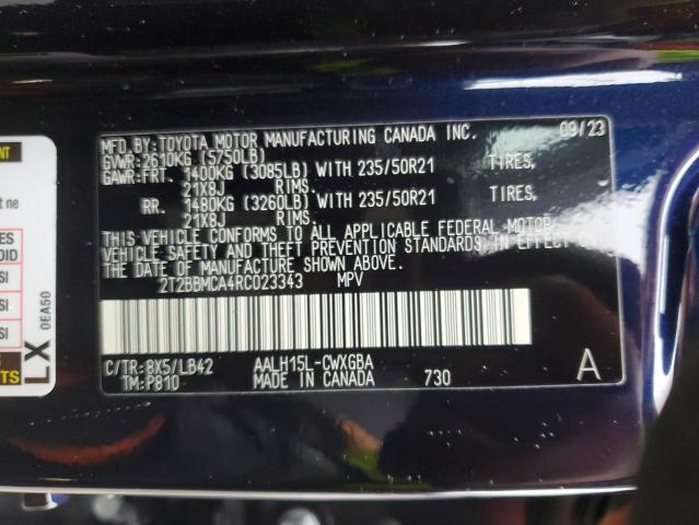 2024 LEXUS RX 350H BA - 2T2BBMCA4RC023343