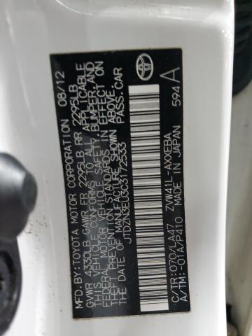 2012 Toyota Prius V VIN: JTDZN3EU3C3172533 Lot: 43838354