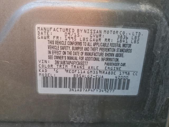 2015 NISSAN SENTRA SL 3N1AB7AP4FY349277