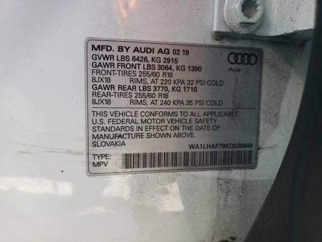 VIN WA1LHAF78KD030949 2019 Audi Q7, Premium Plus no.13