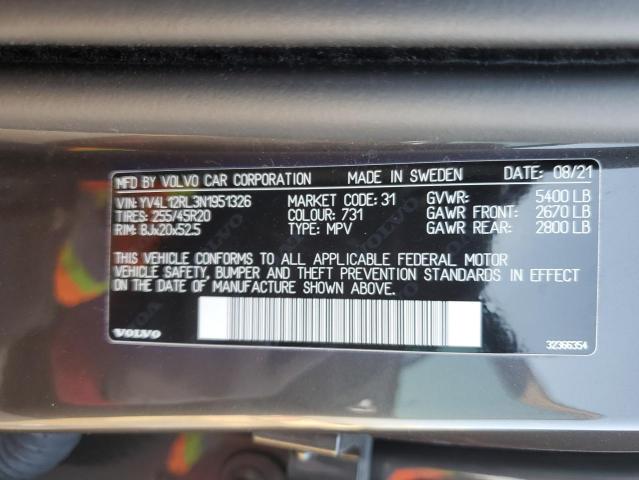 2022 VOLVO XC60 B5 IN - YV4L12RL3N1951326