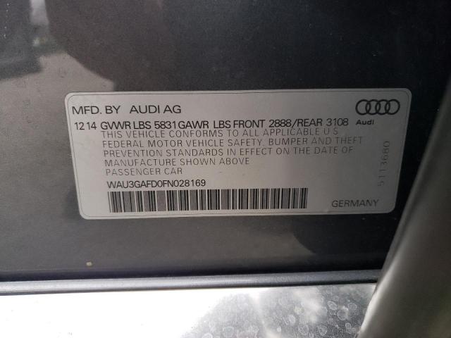 2015 AUDI A8 L QUATT WAU3GAFD0FN028169