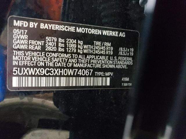 5UXWX9C3XH0W74067 2017 BMW X3, photo no. 13