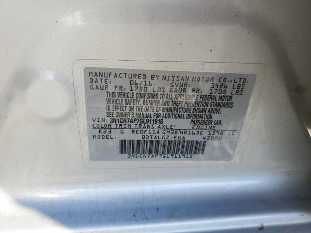2016 NISSAN VERSA S/SL 3N1CN7AP7GL911915