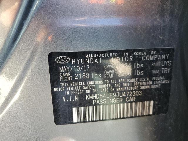 2018 HYUNDAI ELANTRA SE KMHD84LF9JU472303