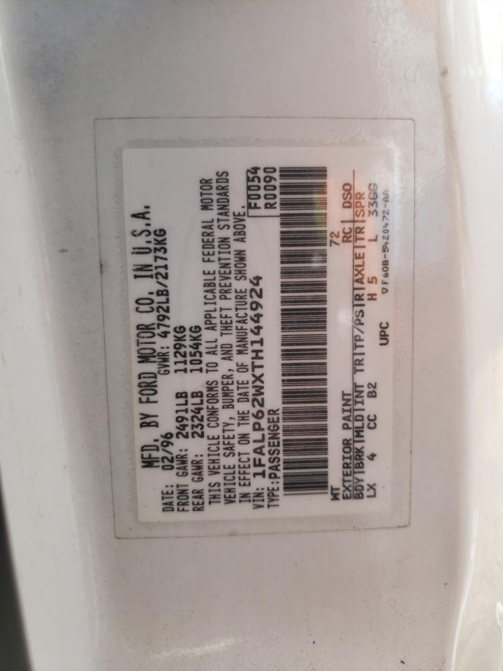 1FALP62WXTH144924 1996 Ford Thunderbird Lx